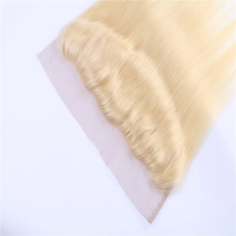 Hairpr 613 Blonde Lace Frontal Closure Ear to Ear Body Wave Peruvian Remy Human Hair Closure 13x4 Frontal Middle/Three/Free Part