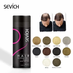 Sevich – poudre de fibres de construction de cheveux 25g, produits de perte de cheveux, extension de cheveux chauves, épaissir le pot de pulvérisation de cheveux kératine