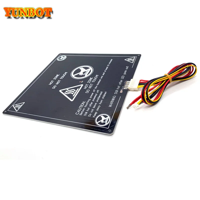 3D Printer Parts black MK3 220*220*3MM heatbed latest Aluminum heated bed for Hot-bed Support 12V130W 3d printer accessrioes