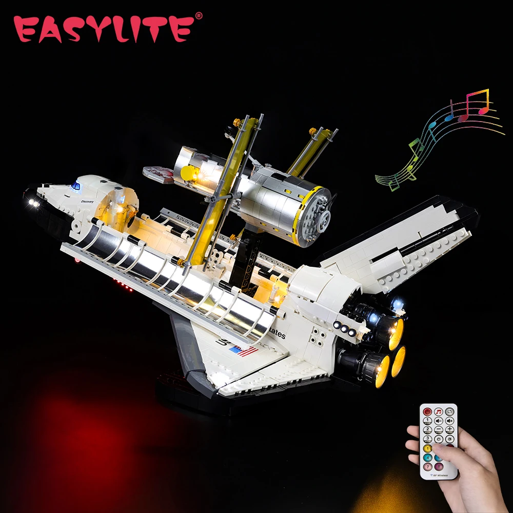 EASYLITE LED Lighting Set For 10283 NASA Legend Space Shuttle Discovery Building Blocks DIY Toys Only Light Kit No Model