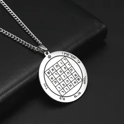 Dawapara Pentacle of Saturn Attracting Money Business Talisman Pendant Necklace Unisex Stainless Steel Jewelry