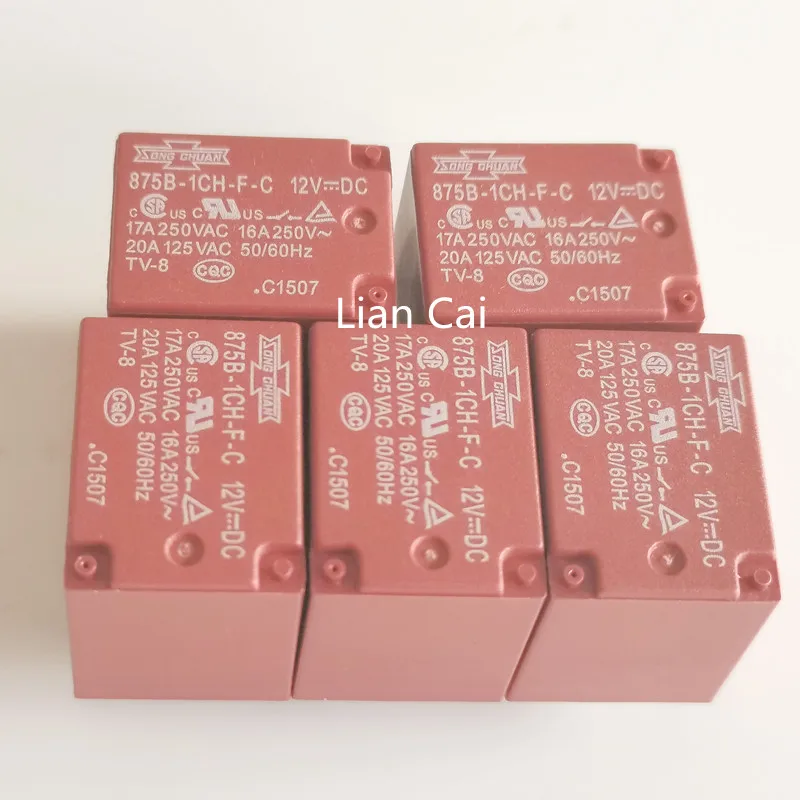 

5PCS/lot 100%Original New Relay 875B-1CH-F-C 875B-1CC-C 875B-1CC-C-12VDC 875B 1CC C 12V 875B 1CC F C 5PIN 17A