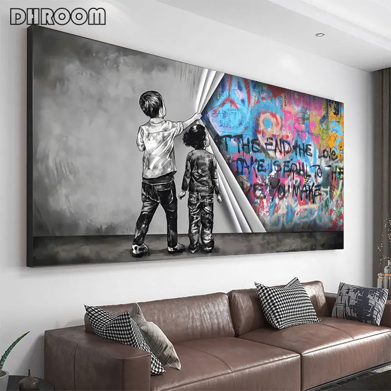 

Child Graffiti Abstract Wall Art Decoration Picture Canvas Painting on The Wall Modern Fashion Poster for Living Room Paintings