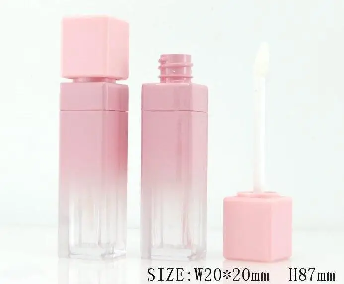 10ml Pink Gradient lip gloss tubes,Empty lip balm bottle, Lipstick Cosmetic packing container Fast Shipping