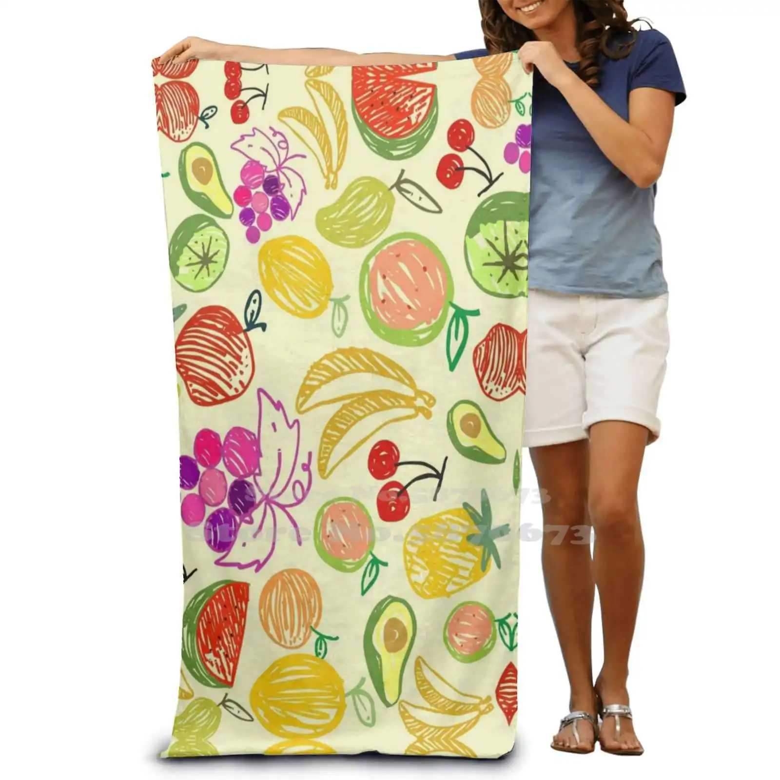 ديكور طباعة منشفة منشفة ناعمة Élément Citron Papillon Pastéque Feuilles Textile Repubacer Fleur Grafico Résumé Mosa ؟