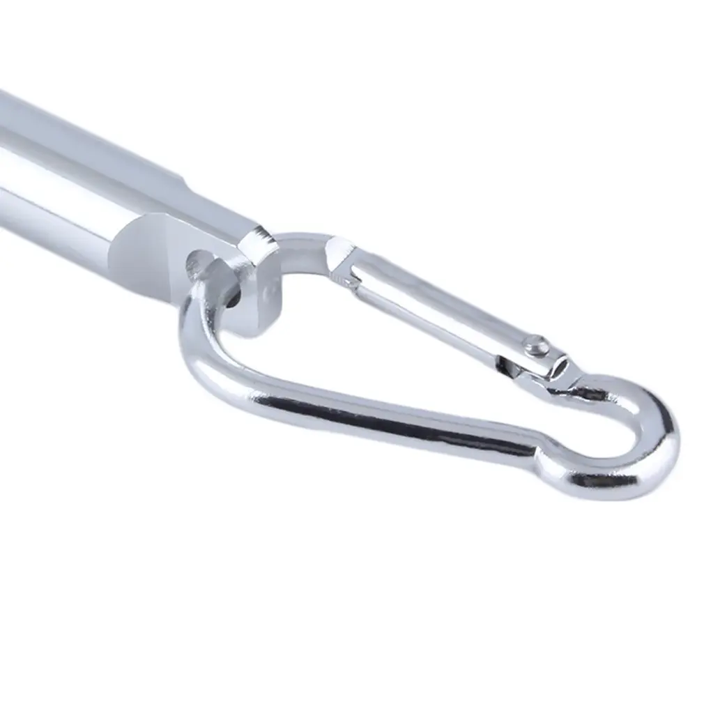 Mini Flashilight Zaklamp Karabijnhaak Sleutelhanger Haak Lamp Draagbare 5 Led Mini Zaklamp Licht Fakkel Aluminium Sleutelhanger