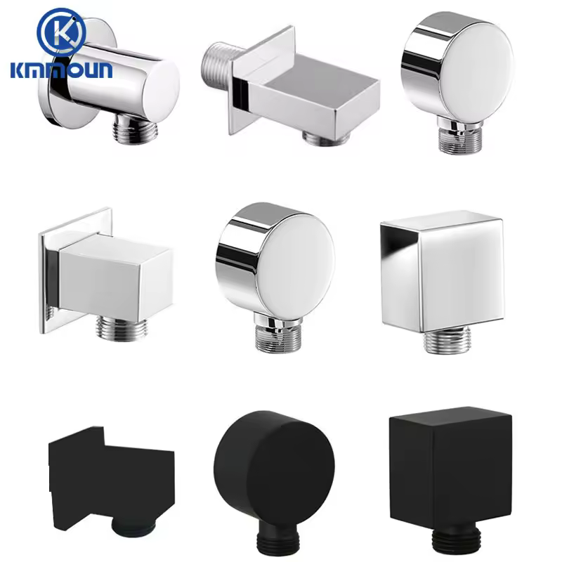 Duplo g1/2 "bico de saída de água de bronze sólido escondido chuveiro conector da mangueira do encanamento