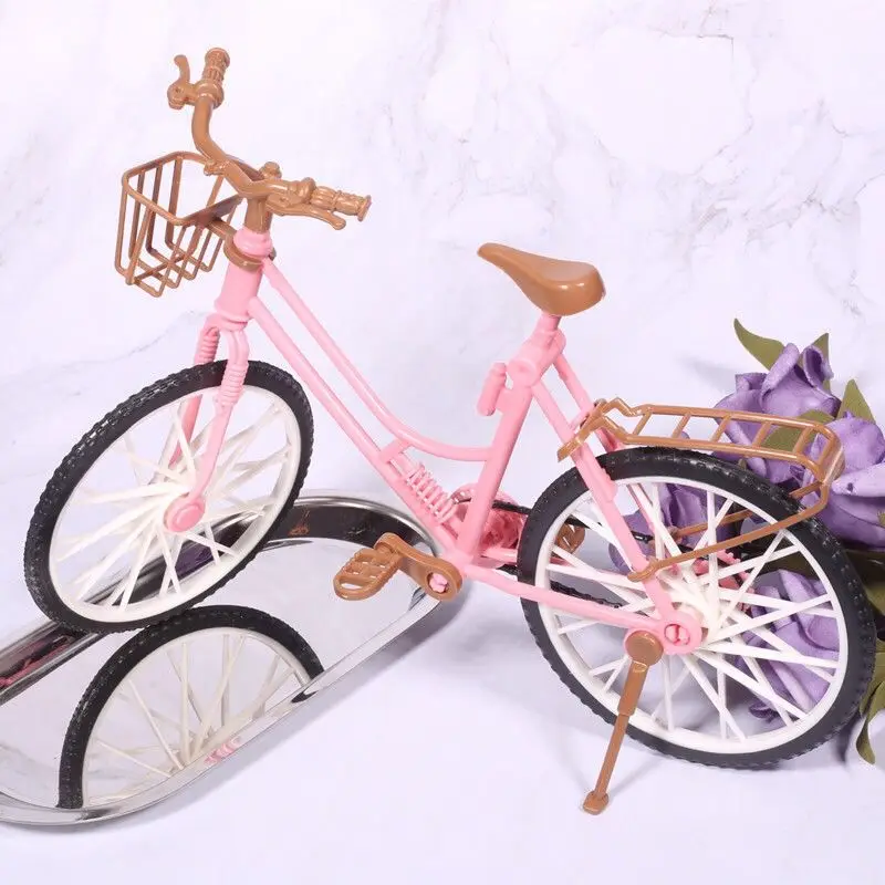 Mini Pink Bicycle Model Home decoration Photo taking props bike Toy Simulation Collection play house Toys for gril gift
