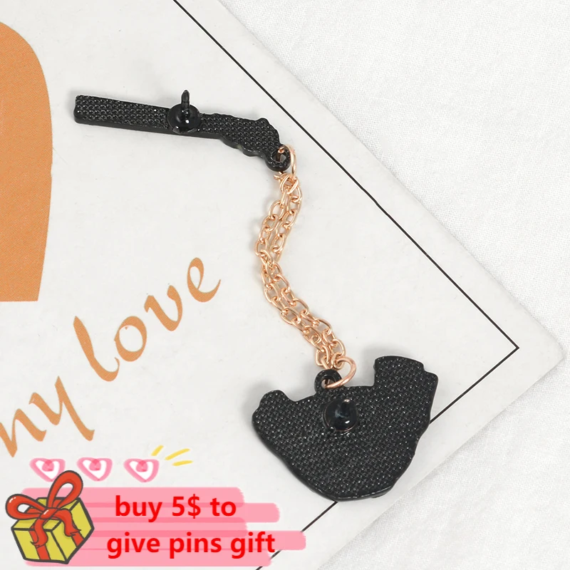 دبابيس المينا اليابانية Porpoise Ramen دبابيس مخصصة مع سلسلة حقيبة التلبيب دبوس للملابس شارة الإبداعية الغذاء مجوهرات للأصدقاء