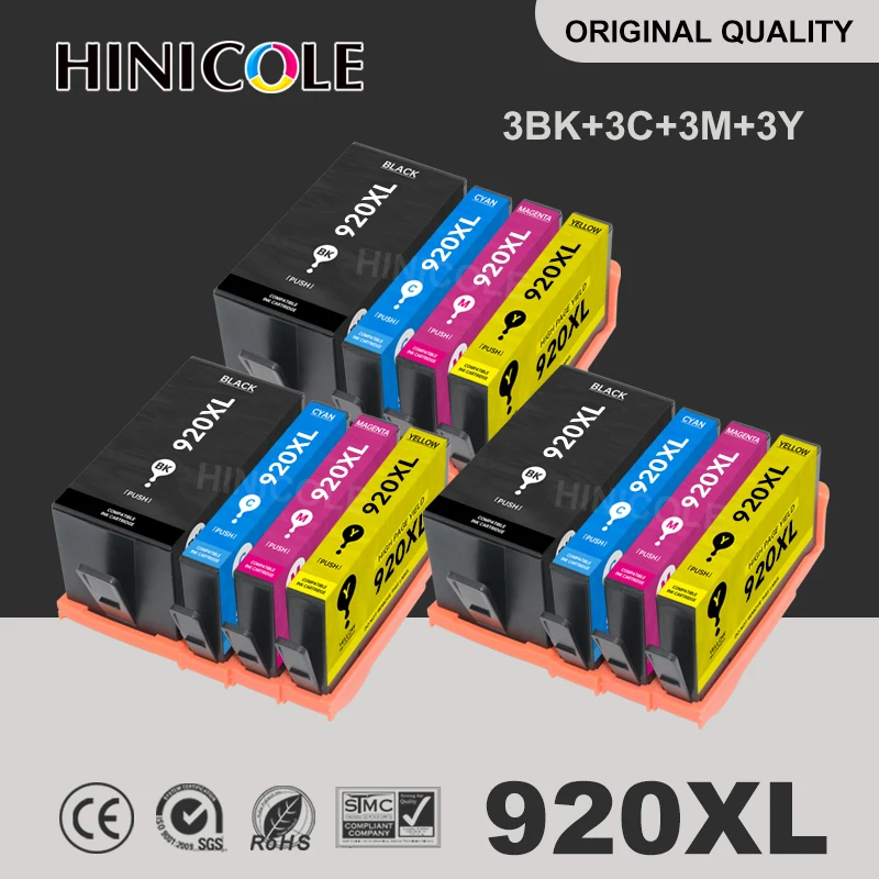 

HINICOLE Compatible For HP 920XL Ink Cartridge for HP 920 XL OfficeJet 6000 6500 7000 Printer Cartridges For HP920 Full ink