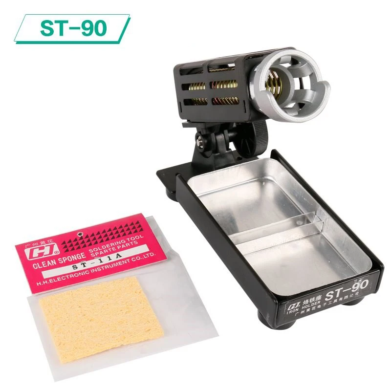 Hot Sale ST-90 Adjustable Soldering Iron Stand Holder Station Elevation Angle with 1 Cleaning Sponge