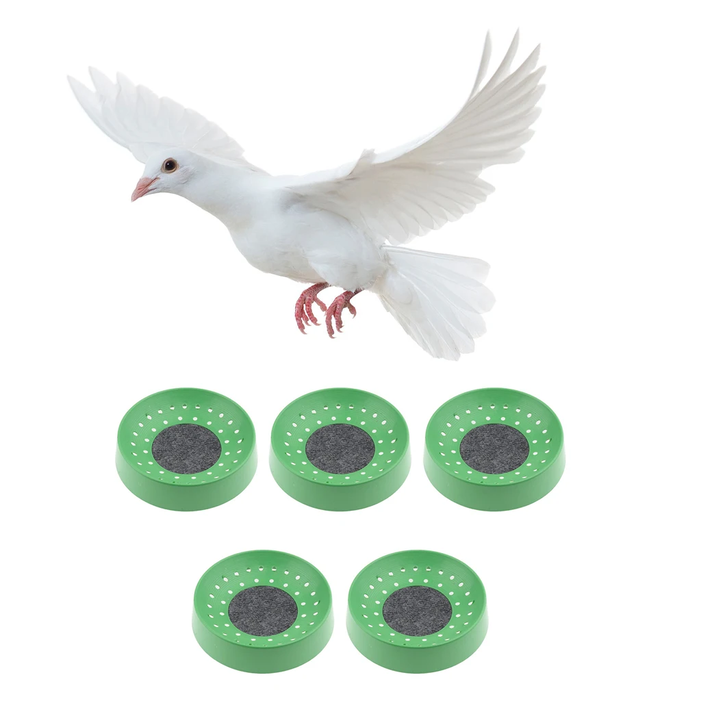 5x Plastic Leaking Pigeon Egg Nest Dehumidification Breeding Nest Green