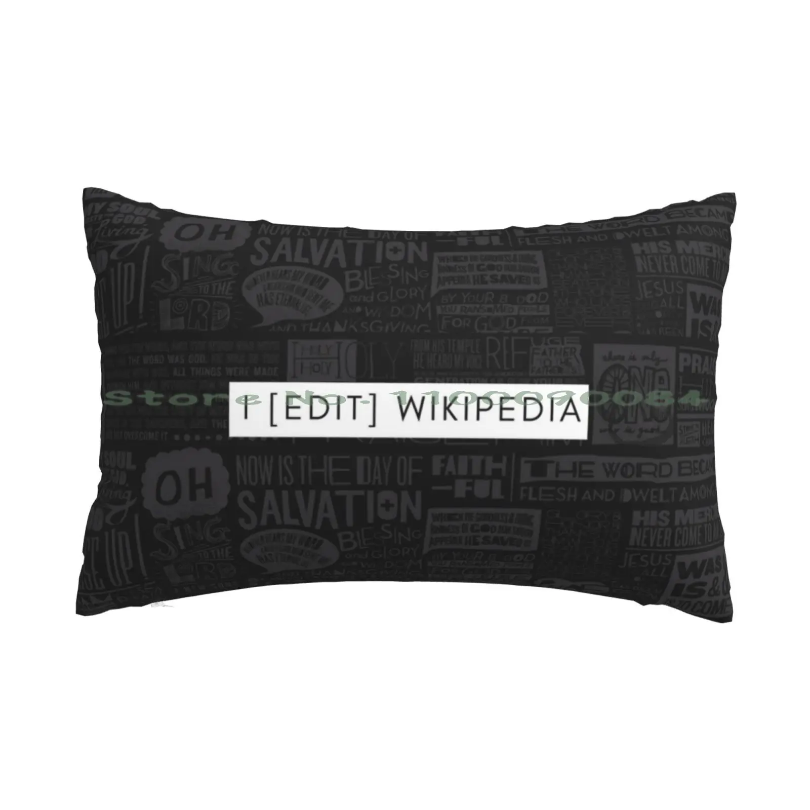 I Edit Wikipedia Pillow Case 20x30 50*75 Sofa Bedroom Logo I Edit Wikipedia Geek Internet Graffiti Word Collage Nerd Prefect