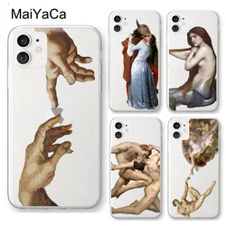 Aesthetic Renaissance Art Transparent Case For iPhone 13 12 mini 11 14 Pro Max SE 2020 6S 7 8 Plus 5S XS Max XR X Cover Coque