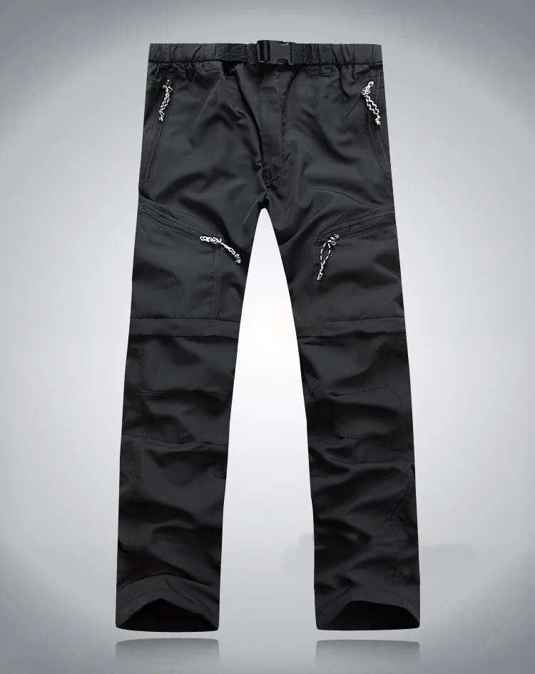 Summer Mens Quick Dry Pants Outdoor Tactical Waterproof Removable Pants Hiking Sport Breathable Trousers Camping Trekking Shorts