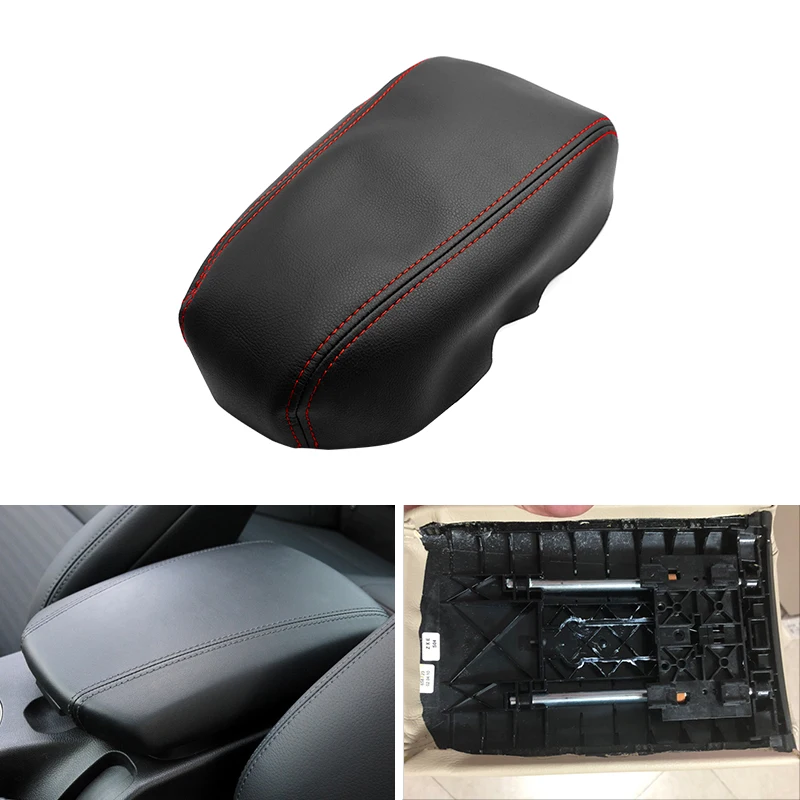 

Car-styling Microfiber Leather Interior Center Control Armrest Box Cover Trim For Hyundai Genesis 2009 2010 2011 2012 2013 2014