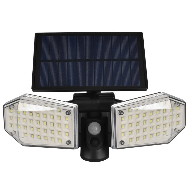 New 2020 Hot Sell Popular 74LED 130LED Solar Power Radar Sensor Flood Solar Wall Light For Street, Garden