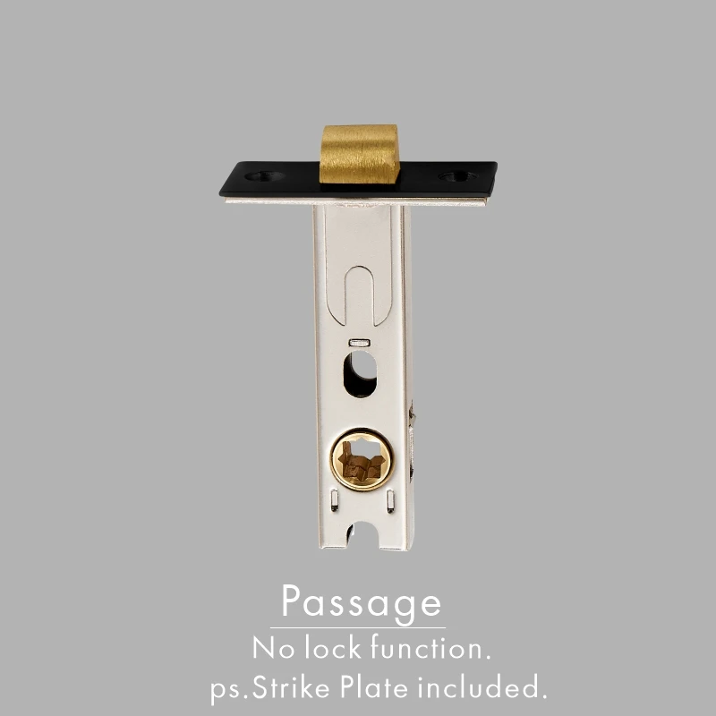 DOOROOM Lock Case Mortise Tubular Latch Oblique Tongue Square Tongue