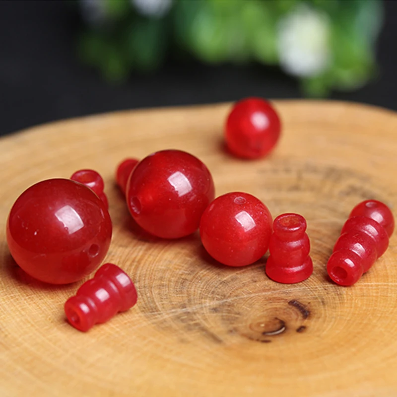 4A Natural Red Chalcedony T-Junction Buddha Head Quartz Crystal Single Bead DIY Jewelry Making