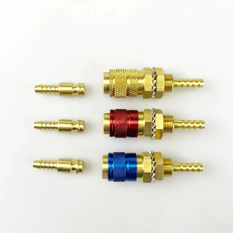 Water Cooled Gas Adapter Quick Connector Fitting For TIG Welding Torch or MIG Welding Torch Plug 6/ 8mm Plug Oil Brass Joints