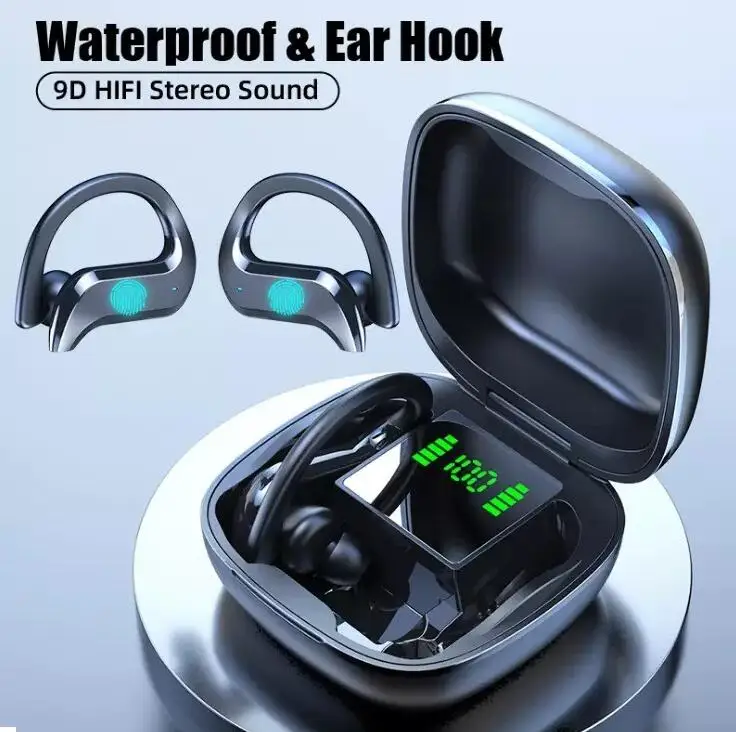 Wireless Bluetooth Earphone Sports ear hook Headphone Touch Control Headphones TWS Headsets md03 for smart phone universal