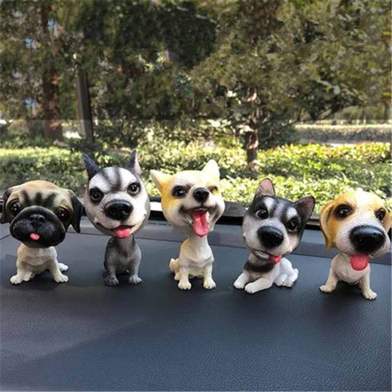 Nodding Dog Car Shake Head Dog Dolls Dashboard Car Decoration Accessories Auto Shaking Head Toy for Automoibles Car-styling