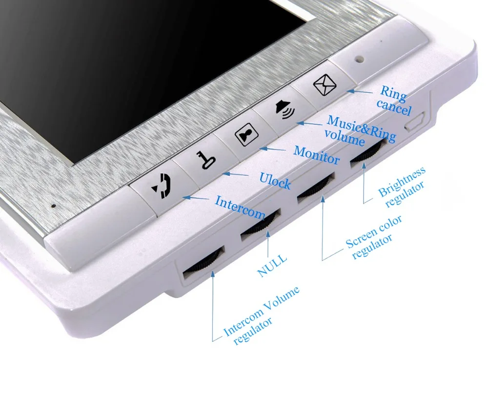 Sistema de intercomunicación de vídeo para apartamentos, Kit de teléfono para puerta de 7 pulgadas, timbre de vídeo para 6-12 apartamentos, 6/8/10/12 unidades