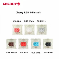 Original Cherry MX Mechanical Keyboard Switch Silver Red Black Blue Brown Pink Axis Shaft Switch 3-pin Cherry Clear RGB Switch