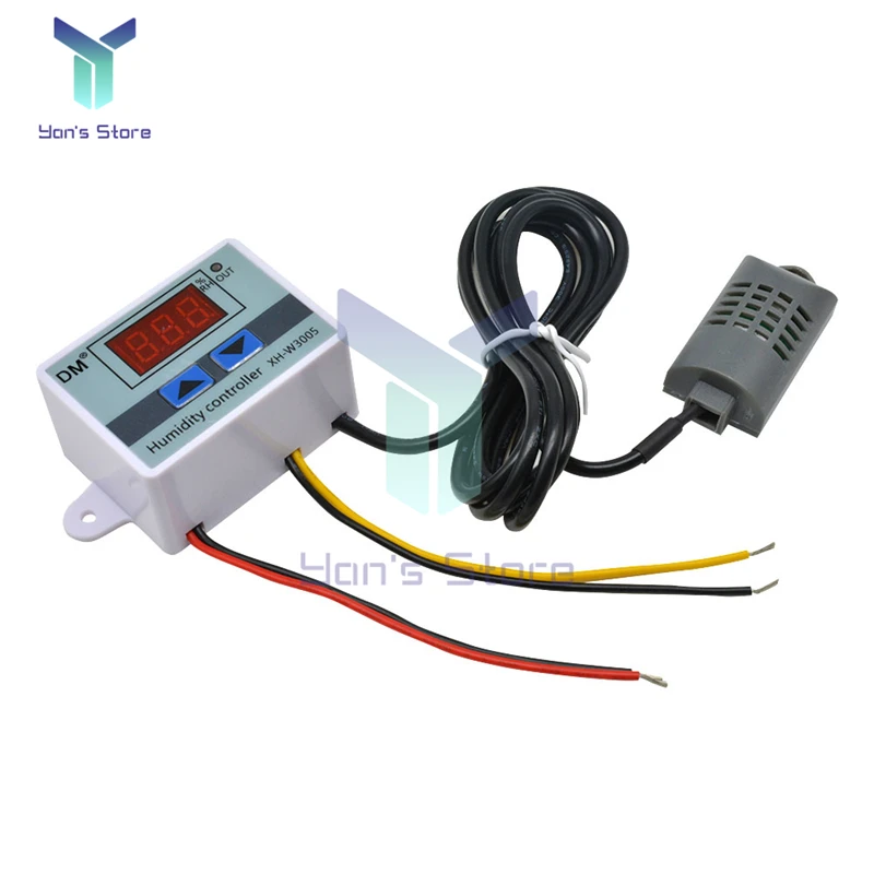 Sensor da Umidade do Controle do Relé 10a do Medidor de Umidade do Higrômetro do Humidistat do Controlador Xh-w3005 12v 24v 110v 220v