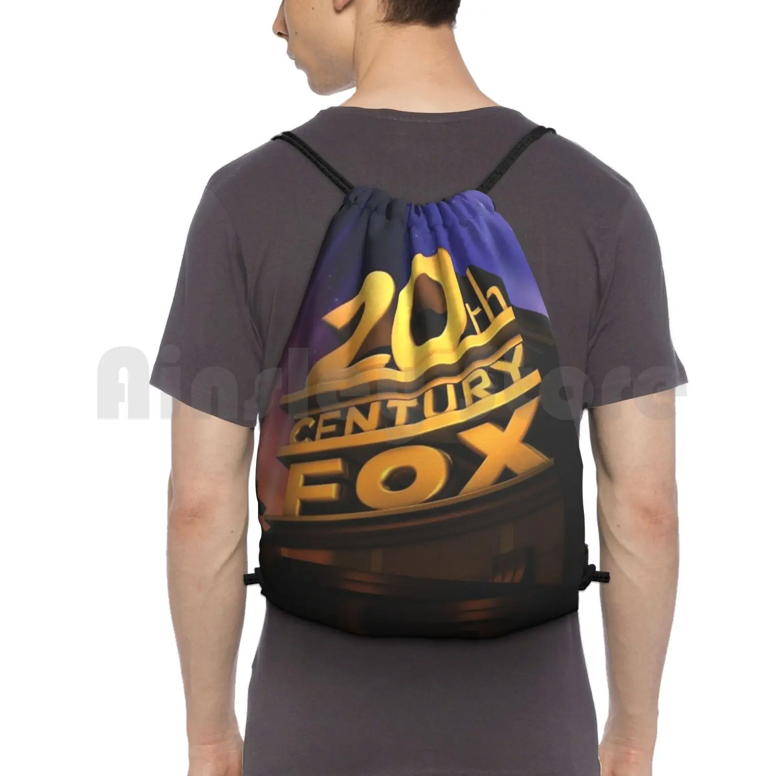 

20th Century Fox Backpack Drawstring Bags Gym Bag Waterproof 20th Century Fox Studios Legacy Film Cinema Movies Classic