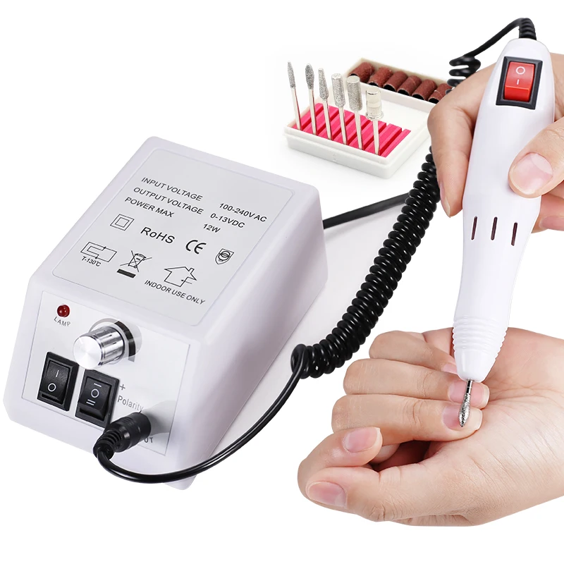 Arte Clavo Nail Drill Electric Apparatus for Manicure 10pcs Milling Cutters Drill Bits Set Gel Cuticle Remover Pedicure Machine