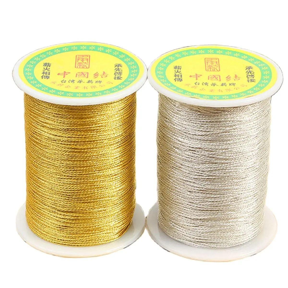 One Spool Metallic Gold Nylon Twine Thread String Jewelry Beading Braided Cord