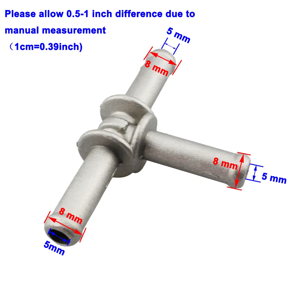 Aluminium Coolant T Fitting Hose Connector Coupler Water Pipe for VW Jetta Skoda for Audi A3 N90693001 N906-930-01 ST006