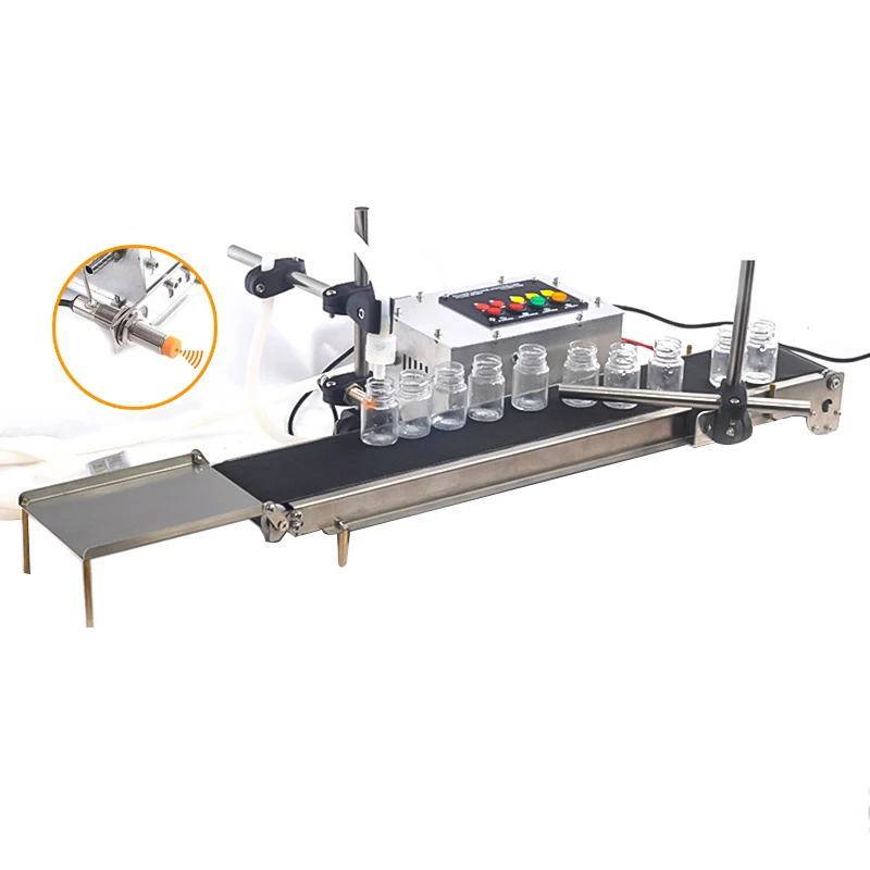 Машина для розлива жидкостей с одной головкой с ЧПУ, высокотемпературная и термостойкая разливочная машина с автоматической конвейерной лентой