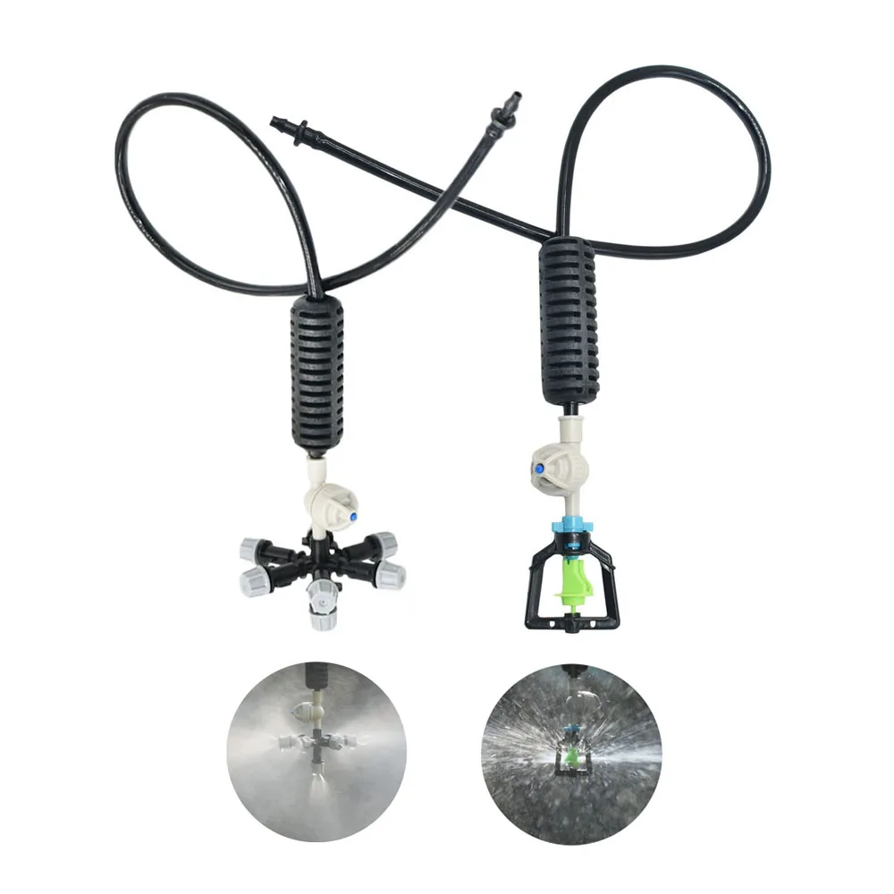 Greenhouse Misting Sprinkler Rotating Hanging Anti Drip Misting Nozzle For Garden Irrigation Atomized Humidifying Sprayer