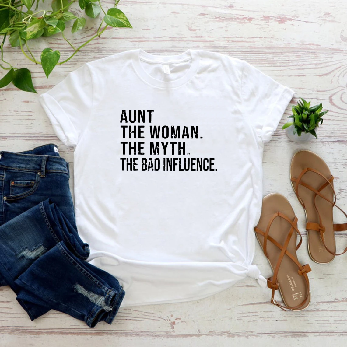 Aunt Shirt  Auntie T-Shirt Best Aunt Tshirt Aunt The Women The Myth The Bad Influence T-shirt Gift for Aunt Women Graphic Tees