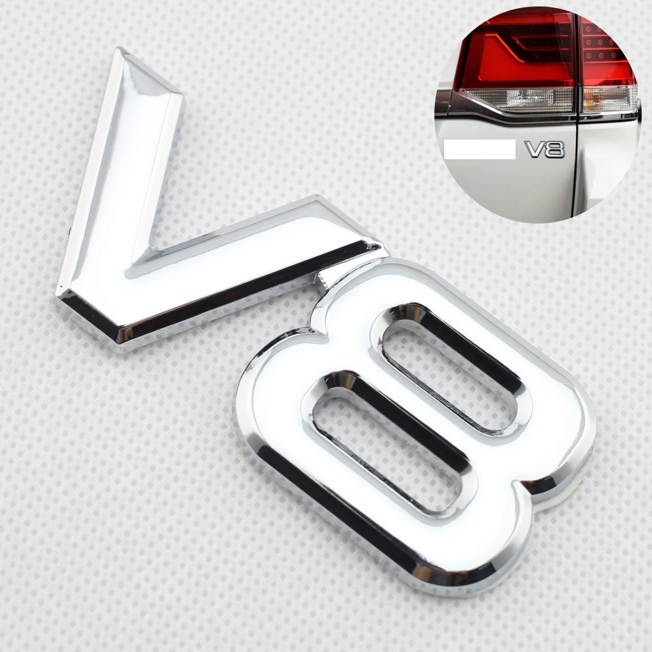 

Auto Side Body Chrome Rear Trunk Badge Metal 3D Digital Alphabet Emblem Car Stickers Trim Decal Logo Universal Accessories