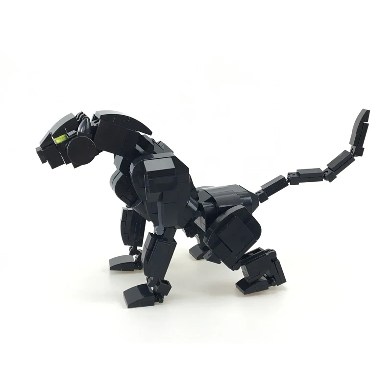 291pcs Black Leopard Building Blocks Anime Figure Model Toys Action Figure Simulation Figure Dolls Toys For Children