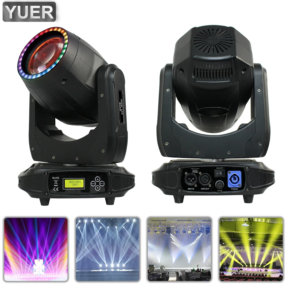 100W RGB 3IN1 Beam Dyeing Strobe Pattern Effect Move Head Light DMX512 Stage DJ Disco Dance Floor Music Festival Bar Light show