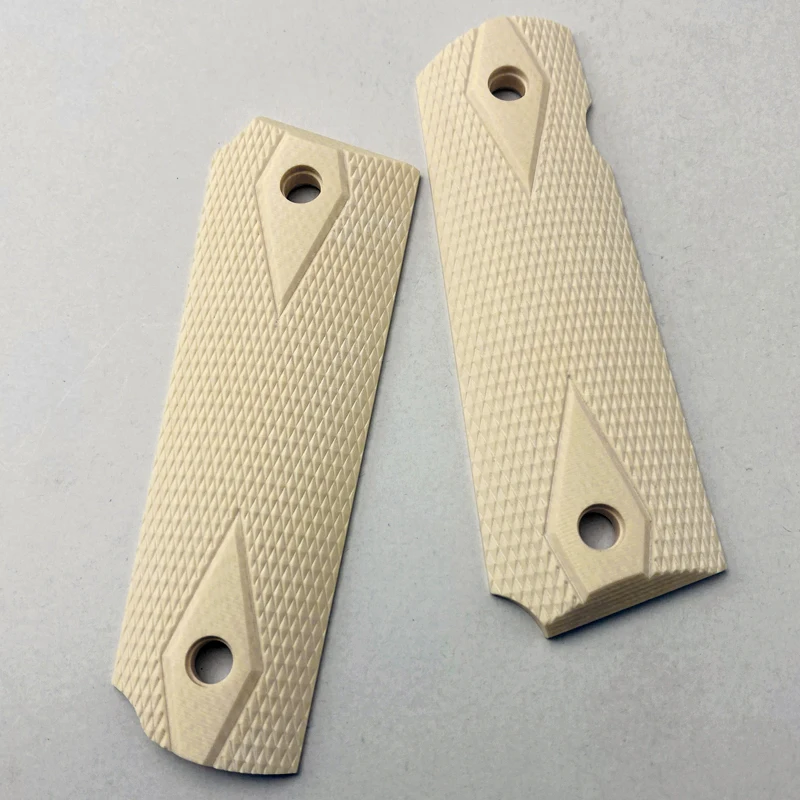 2Pieces NEW Tactics Pistol 1911 Grips White resin Grips patch Custom Grips CNC Material 1911 Accessories