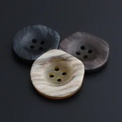 10Pcs/lot 15-43mm High-end resin four-eye irregular semi-circular buttons coat windbreaker jacket clothing buttons C237