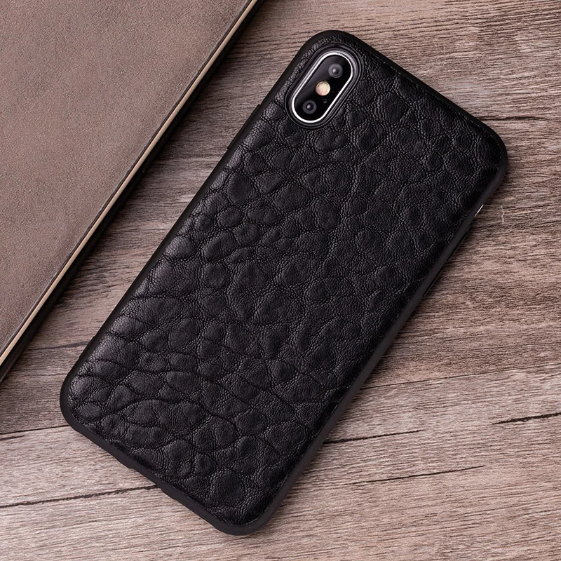 Genuine Leather Phone Case For iPhone 13 Mini 12 Pro For Apple X XS Max XR 6 6S 7 8 Plus SE 2020 Luxury Natural Sheep Skin Cover