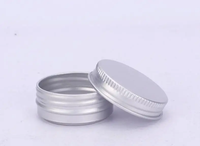 15ml Aluminium Balm Tins pot Jar 15g comestic containers with screw thread Lip Balm Gloss Candle Packaging SN484