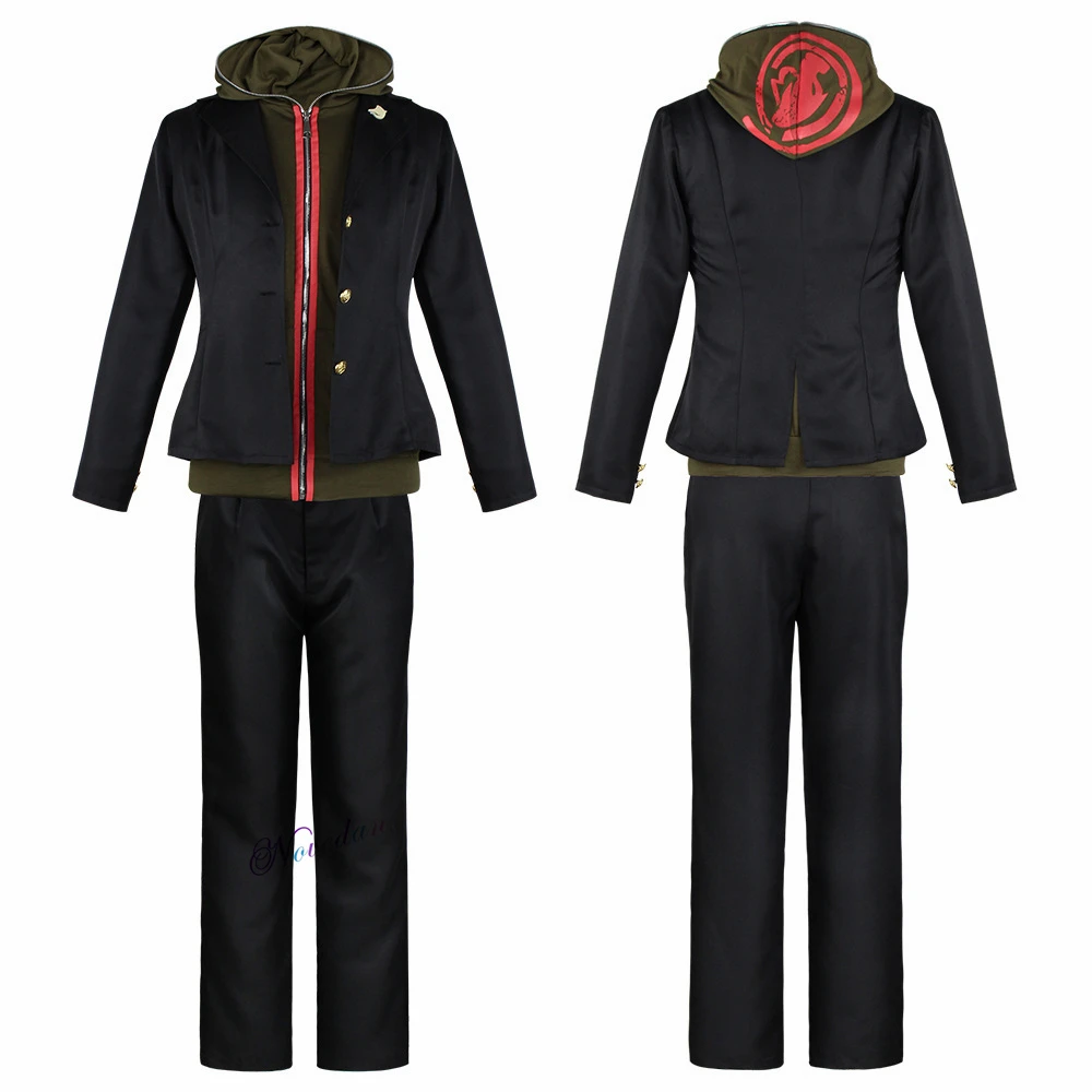 Anime Danganronpa Dangan Ronpa Makoto Naegi Jacket Hoodie Cosplay Costume Halloween Carnival Party Uniform Naegi Makoto Wig