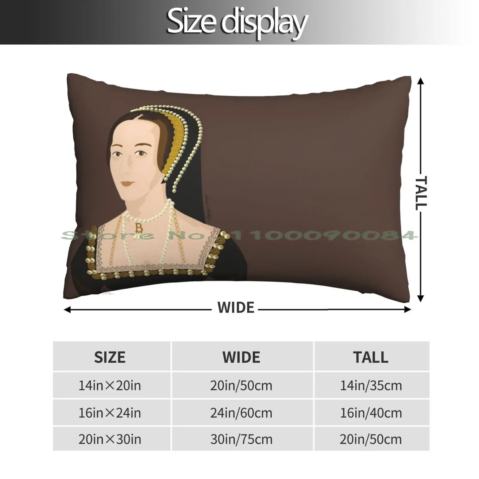 Anne Boleyn , Henry Viii's Second Wife , Beheaded Pillow Case 20x30 50*75 Sofa Bedroom Anne Boleyn Henry Viii Beheaded Second