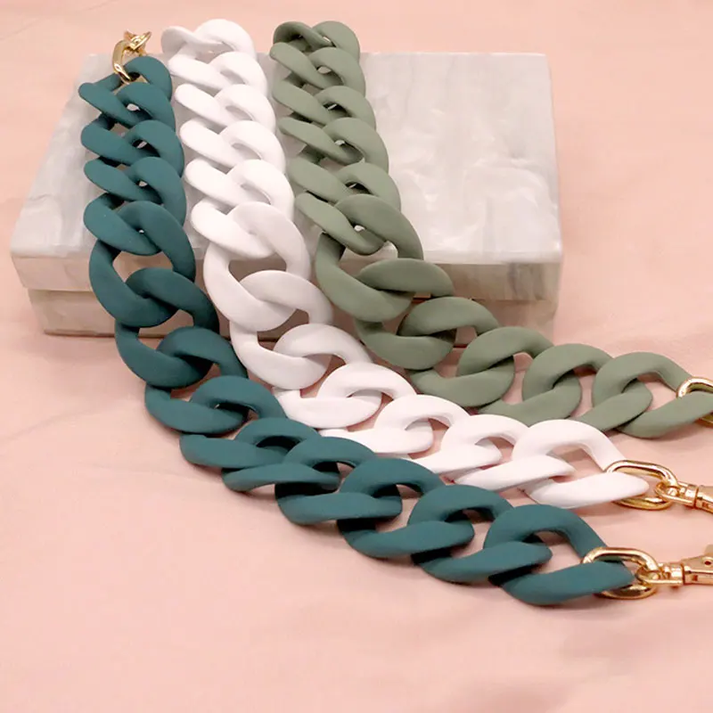 38-60cm Acrylic Resin Chain Bag Strap for Handbag Women Gold Purse Chains for Plastic Bags Accessories Acrylic Plastic Chain Hot