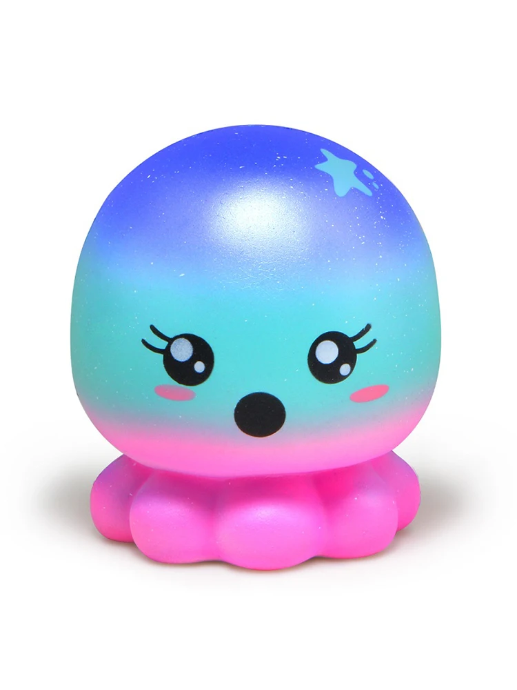 Kawaii Super Jumbo anti-Stress Squishy Galaxy fruits de mer seiche/octopus crème à montée lente parfumé jouet à presser 10*9*9 CM