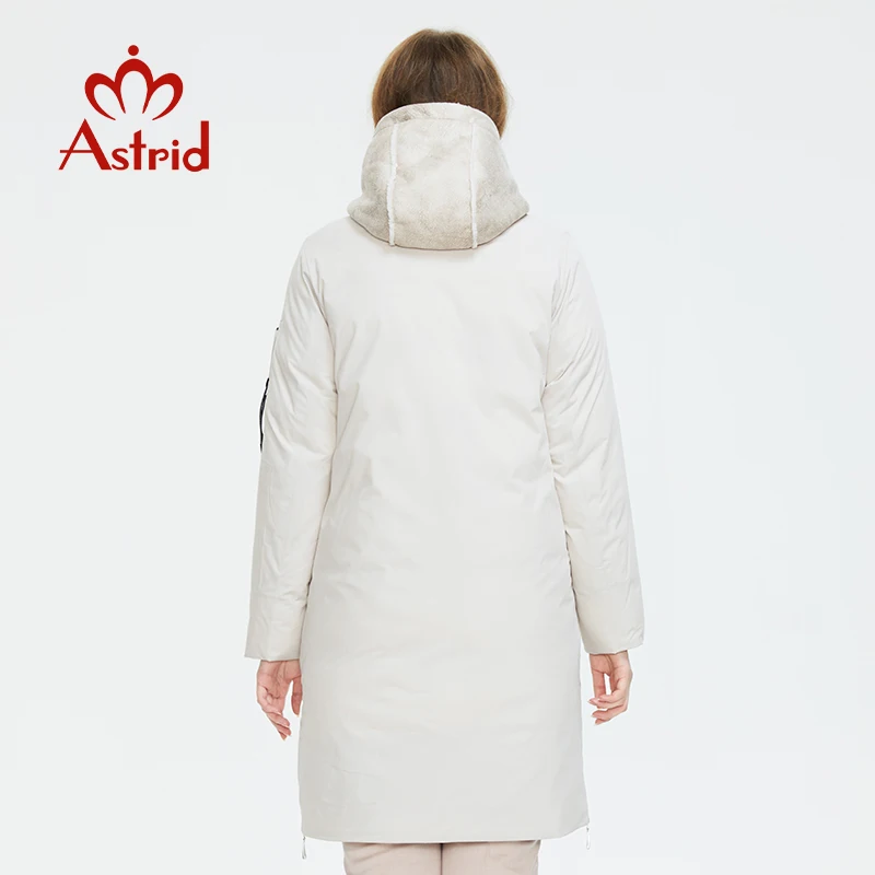 Astrid 2022 Winter Women\'s Parkas Plus size Fashion Thick Cotton warm Long Jackets Female Coats with Hooded leather Outerwear