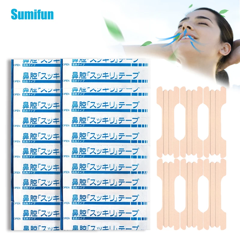 1/12/36/60pcs Nose Rhinitis Strips Relief Nasal Congestion Snore Stopper Plaster Anti Snoring Stickers Nasal Strips Health Care