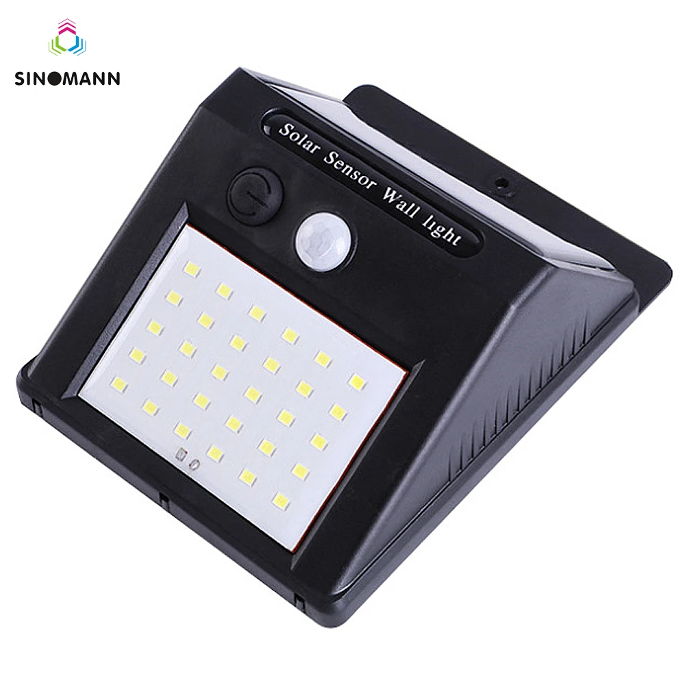 4pcs 30 LEDs Solar Light Solar Powered PIR Motion Sensor Wireless Solar Lamp Waterproof Outdoor Garden Yard Wall Lamp LED Light